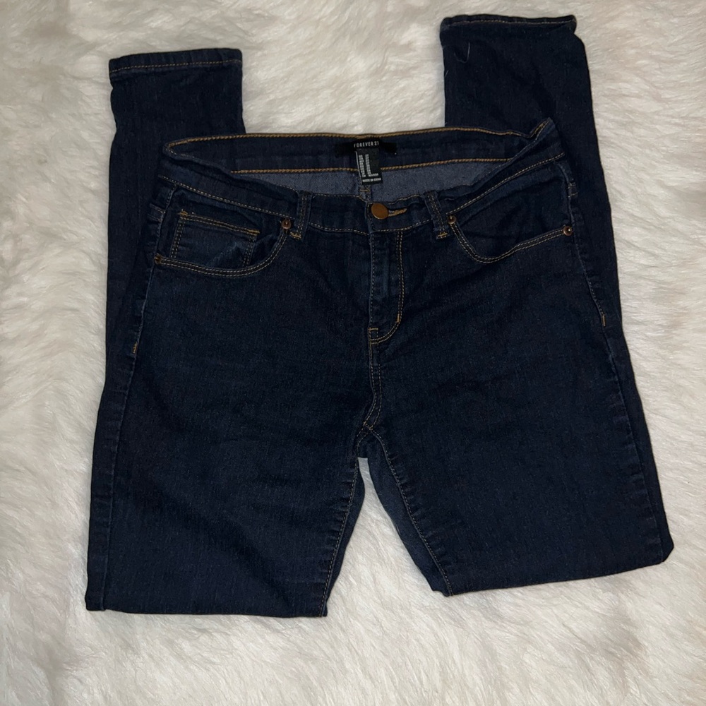Forever 21 Dark Blue Skinny Jeans